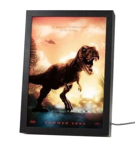 Erik. Lamina Led Con Cornice Di Jurassic Park