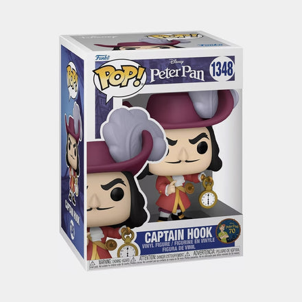 Funko Pop Disney: Peter Pan 70th - 1348 Captain Hook 9 Cm (caja dañada)