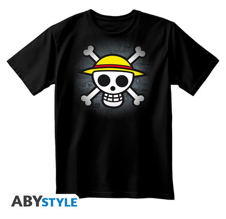 One Piece - Unisex T-shirt Black - Classic Skull - Large - Unisex T-shirts