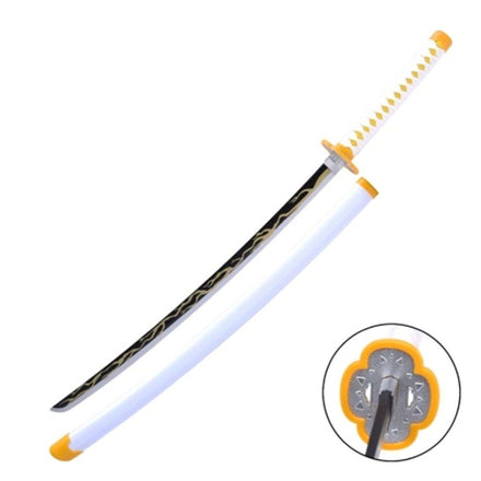 Pg - 653 - White and Orange Fantasy Katana - Bamboo 103cm