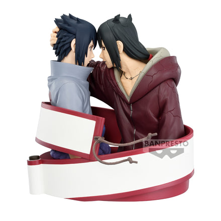 Figura de Naruto Shippuden Portrelic Sasuke Uchiha Itachi Uchiha de 12 cm
