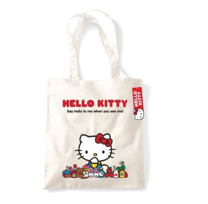 BOLSA DE TELA NATURAL PYRAMID HELLO KITTY (SAY HELLO)