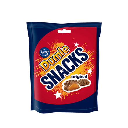 Dumle Snack – riso soffiato, caramello e cioccolato (100 g)