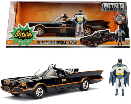 1966 BATMOBILE DIE-CAST 1:24 SCALE MODEL W/ FIGURE Simba Models
