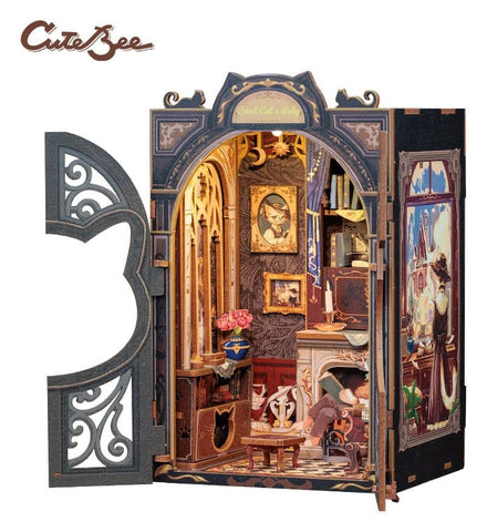 Book Nook Count Cat's Study 17 X 12 Cm CuteBee