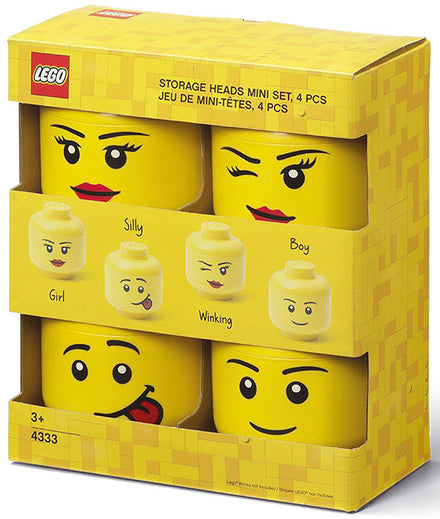 Contenitore Lego Mini Testa Set 4pz Lego - Gadget