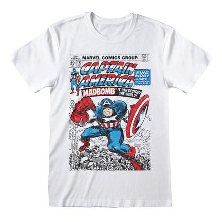 MARVEL COMICS - T-SHIRT - CAPTAIN AMERICA COMIC COVER S
