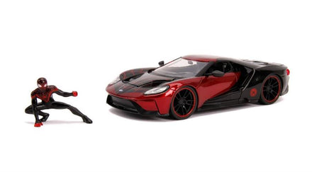 Modelo a escala 1/24 de Spider-Man 2017 Ford GT Miles Morales
