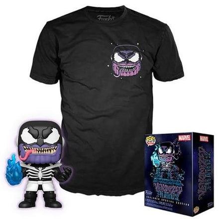 MARVEL - CAJA POP FUNKO & TEE - VENOMIZED THANOS 9CM (CAMISETA S)