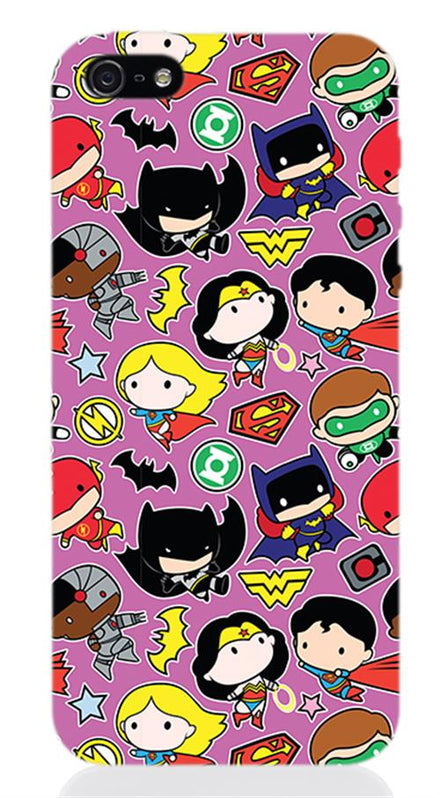 DCHIBI02 - COVER IPHONE 5 DC SUPERHERO'S FIGURE OPACA