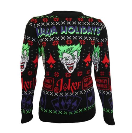 DC COMICS - KNITTED JUMPER - JOKER HAHA HOLIDAYS S