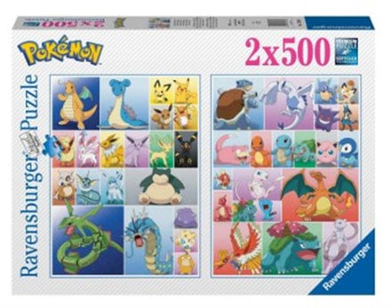 17266 5 - POKEMON - 2 X 500 PIECE PUZZLE