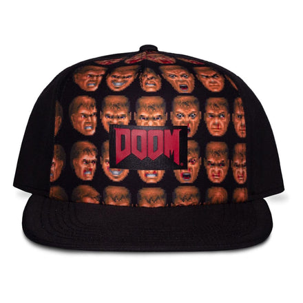 Gorra Snapback Doom con fondo de caras Doom Difuzed