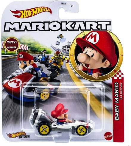 Hot Wheels Mario Kart Baby Mario Diecast Car [B-Dasher]