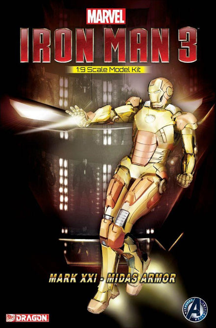 Dragon Marvel Iron Man 3 Mark 21 Midas Armor Kit 1/9 Action Figure
