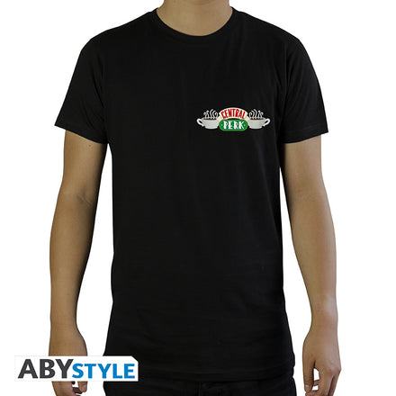 Friends - Tshirt "central Perk" Man Ss Black - Basic Small