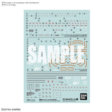 GUNDAM DECAL 123 GUNDAM ORIGIN MULTI 4 MODEL KIT BANDAI MODEL KIT