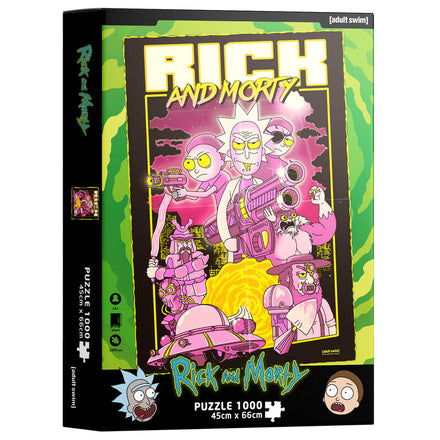 Puzzle de 1000 piezas póster retro de Rick y Morty