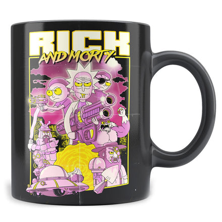 Taza de póster retro de Rick y Morty
