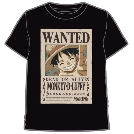 Camiseta de adulto Wanted Luffy de One Piece