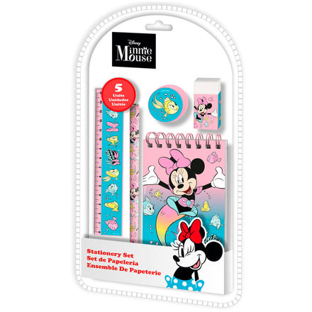 Set de papelería Disney Minnie II 5 piezas