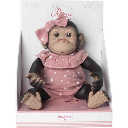 Baby Doll Reborn Monkey Pink Onesie