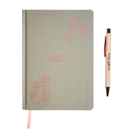 Set de cuaderno A5 y bolígrafo Raquel Beck