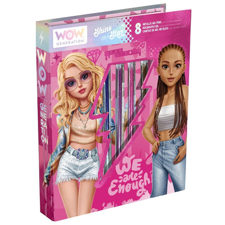 Libro para colorear Wow Generation + 8 lápices de gel metálicos
