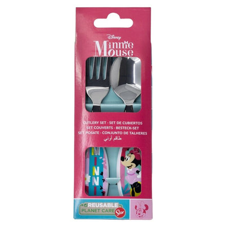 Set de 2 cubiertos de metal de Minnie de Disney