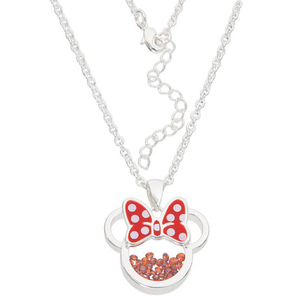 Disney Minnie January Necklace Silver