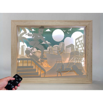Skate Park Wood Lamp