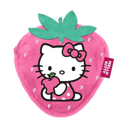 Bolso de peluche de Hello Kitty con forma de fresa