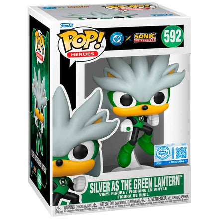 Figura Pop Sonic The Hedgehog DC Comics Silver como Green Lantern Exclusiva