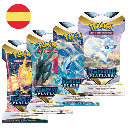 Sobres surtidos de Pokémon Tempestad Plateada, juego de cartas coleccionables, en español