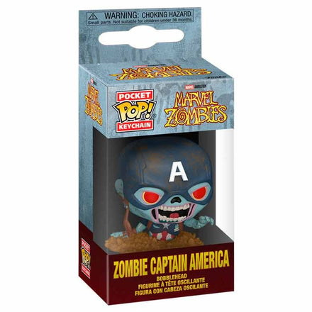 Llavero Pocket Pop Marvel Zombies Capitán América Zombi