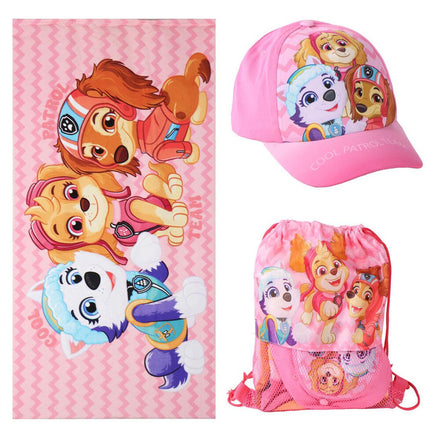Set di asciugamano + borsa + cappellino Paw Patrol