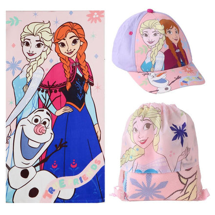 Set de toalla + bolsa + gorra de Disney Frozen