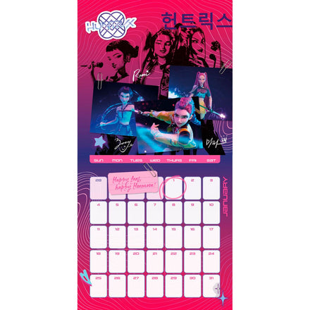 Kpop Demon Hunters Wall Calendar 2026