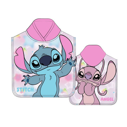Disney Stitch & Angel Microfibre Poncho Towel