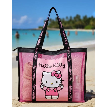 Bolso de playa de malla de Hello Kitty