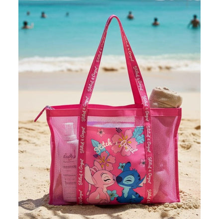 Disney Stitch & Angel Mesh Beach Bag