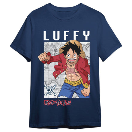 One Piece Monkey D. Luffy Map Adult T - Shirt