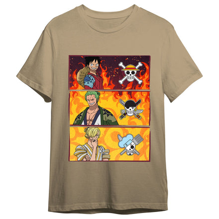 One Piece Monkey D. Luffy, Roronoa Zoro & Sanji Adult T - Shirt