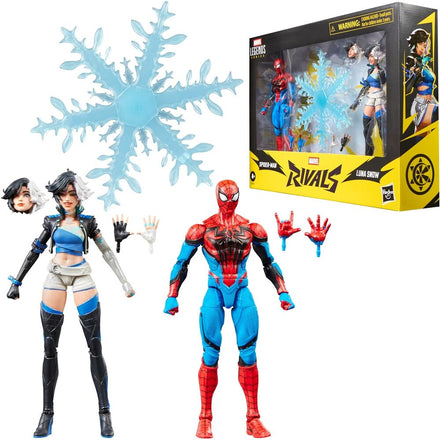 Figura Marvel Legends Rivals Spider-Man y Luna Snow 15 cm