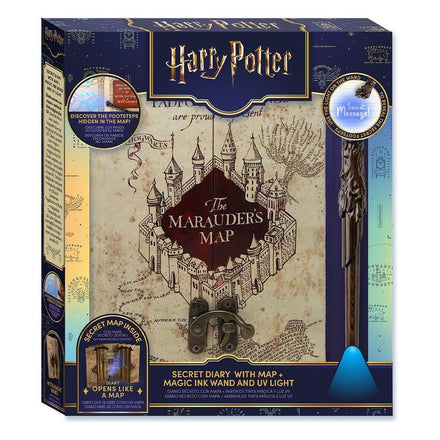 Cuaderno A5 de Harry Potter con mapa secreto y bolígrafo de varita mágica