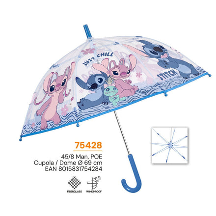 Paraguas manual Disney Stitch 45 cm