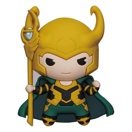 Imán 3D de Loki Clásico de Marvel con Figura Int.