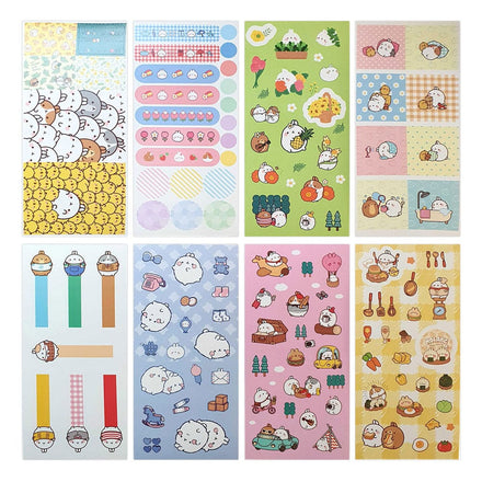 Paquete de pegatinas Molang Happy Days Sakami Merchandise