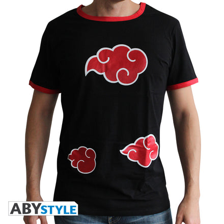 Naruto Shippuden - Camiseta "Akatsuki" Hombre MC Negra - Premium Pequeña