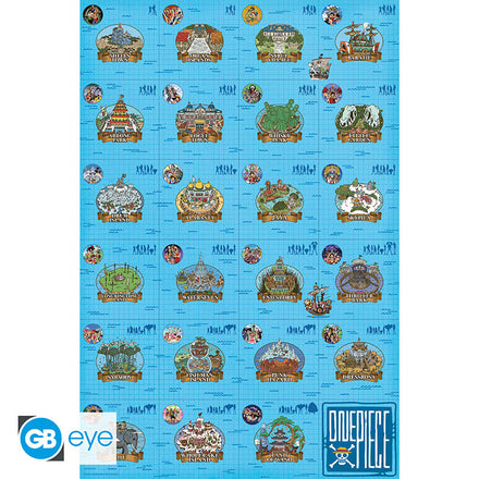 ONE PIECE - Poster Maxi 91.5x61 - Log itinerary